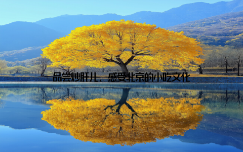 品尝炒肝儿, 感受北京的小吃文化