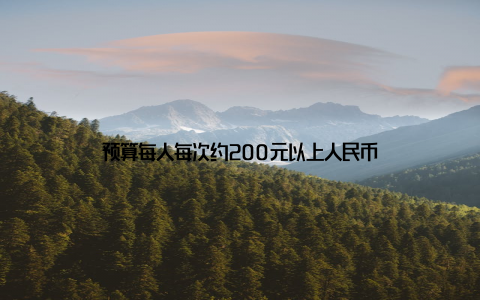 预算每人每次约200元以上人民币