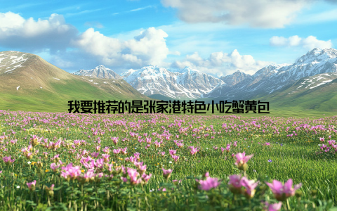 我要推荐的是张家港特色小吃蟹黄包