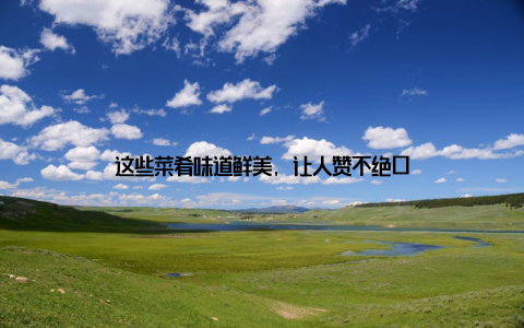 这些菜肴味道鲜美, 让人赞不绝口